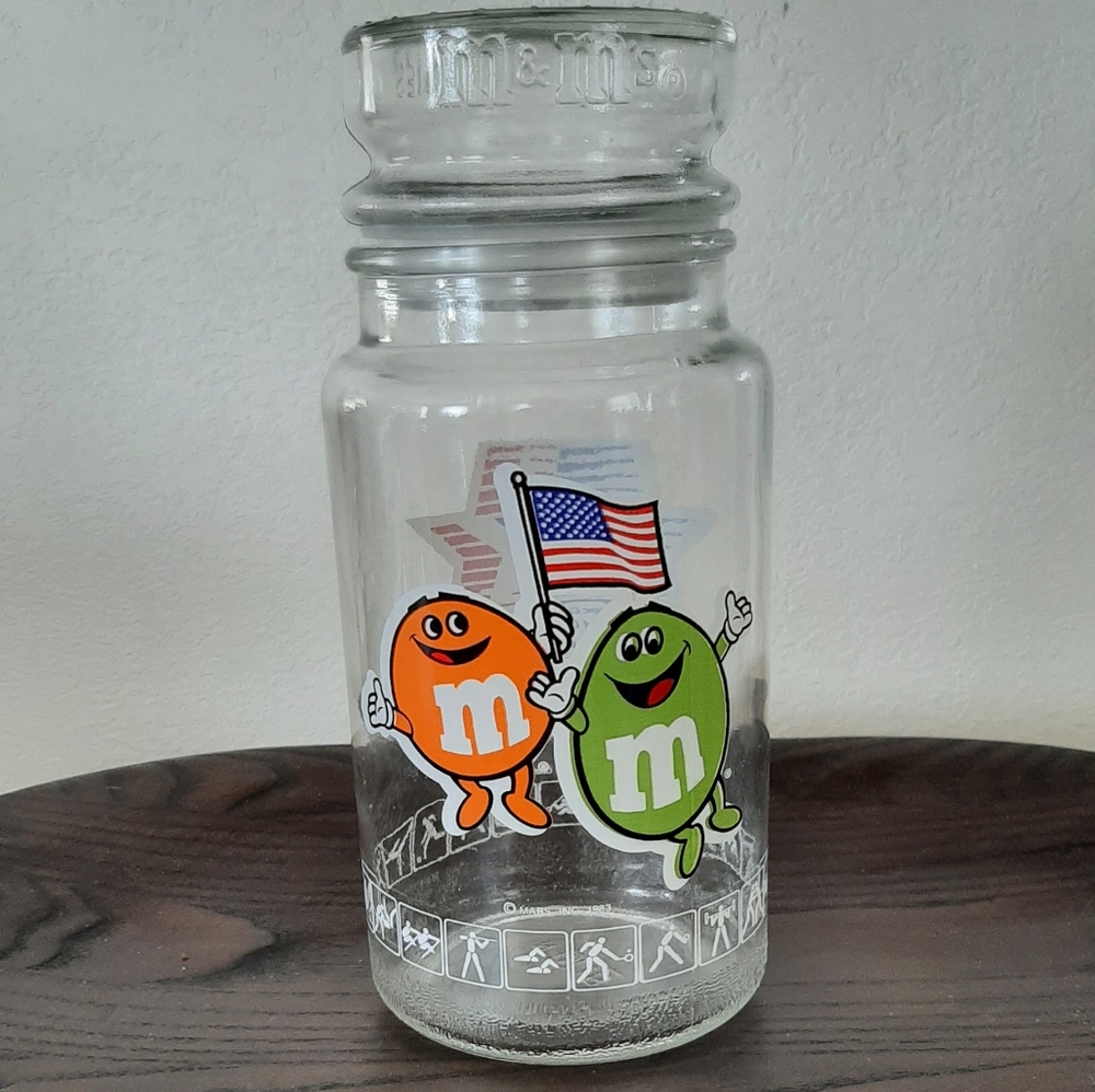 U.S.A. OLYMPICS 1984 L.A. M&M's JAR COLLECTIBLE Vintage